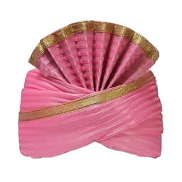 homry Pagdi/Turban for Barati & Gharati to celebrate Wedding/other function for Men & Women (Free Size) II Pack of 10 II,Pink Color image 2