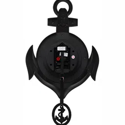 Attractionz Brown & White Round Textured Contemporary Wall Clock image 4