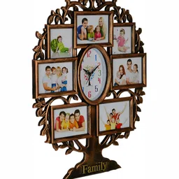 Attractionz Brown & White Oval Analogue Wall Clock image 5