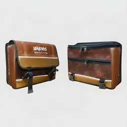 ridemate LEATHERNB Saddle Bag Brown Leatherette Motorbike Saddlebag image 4