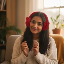 trishulwonders Crimson Comfort Earmuffs Ear Muff-picture-11