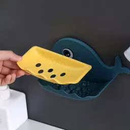 plutohome Fish Shape Cute Adhesive Waterproof Wall Mounted Soap Dish(PACK OF 4) 1.869 image 3