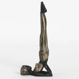 casacraft from pepperfry Black & Gold Polyresin Shoulder Stand Posture Figurine image 2