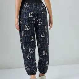 bewakoof Women Printed Black Track Pants image 3
