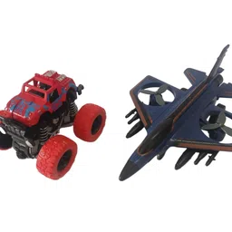 kokee toys Frictional Pull Back Push and Go Fighter Airplane With Stunt Car Toy For Kids-picture-18