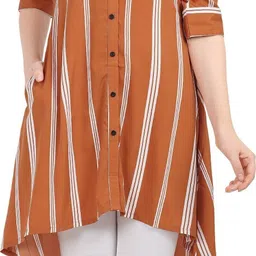 serein Casual Regular Sleeves Striped Women Multicolor Top image 3