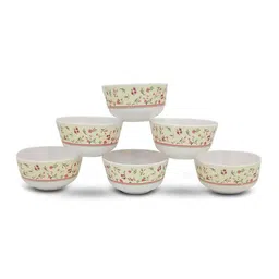 superware Veg Bowl Set - Rose Garden (4.0") , Stain Free, Glazed Finish, Pure Melamine ,6 Nos. image 5