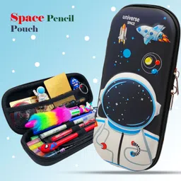 johnnie boy Space Theme multipurpose Pencil Box with 3D embossing| Art EVA Pencil Box-picture-21