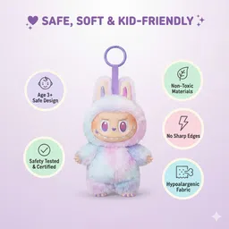 have fun Trending Labubu Toy – Random Color Cute Gift | Mystery Smile Edition Collectible - 17 cm image 4