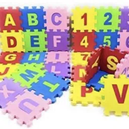 Mini Puzzle Foam Mat For kids Interlocking Learning Alphabets Puzzle Mat Learning Mat & Foam mat for kids Alphabets-image-62