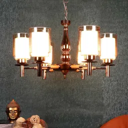 eliante by jainsons lights Gold & Brown Iron Chandelier image 1