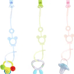 zibuyu 3Pcs Baby Teether Toy Chains Multipurpose Strap Clip and Pacifier Holder Chain Teether-picture-27