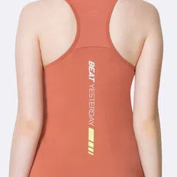 Van Heusen Rust Orange Solid Tank Lounge T-shirt image 5