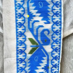 AMIT ONLINE Jamdani Border Ready To wear Self Design Men Dhoti image 3