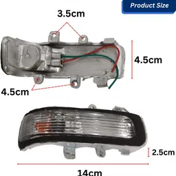 apsmotiv Side Mirror Indicator light Turn Signal for Toyota Innova - Right+Left Car Dash Indicator Lamp image 2