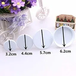 betlex Cake Cupcake Stand Icing Cream Decorating Tool Cake Flower Needle Nail Baking Tools - White - 4 Pcs Plastic Cake Server image 4