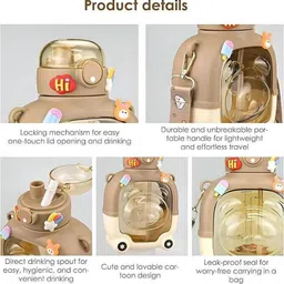 yash Cartoon-Printed Designer Teddy: Perfect 1L Anti-Leak Gift for Kids image 2