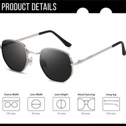 winscot UV Protection Oval Sunglasses (Free Size) image 3