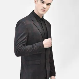 crimsoune club Men Checkered Single Breasted Casual Blazer image 4