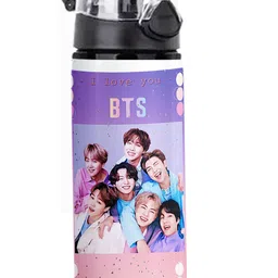 printingzone School Bottle| Bts Printed Bottle Signature (F10) 750 ml Water Bottle image 1