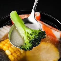 avistra Stainless Steel Soup Spoon, Tea Spoon, Table Spoon Set (Pack of 6) Stainless Steel Soup Spoon Set image 3