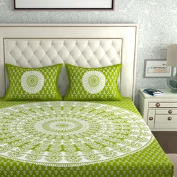 clothology 144 TC Cotton Double Printed Flat Bedsheet image 2