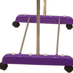 unizone Steel, Aluminium, Plastic Floor Cloth Dryer Stand SS Premium Compact Space Saving Foldable - US2055 Single Poll image 2