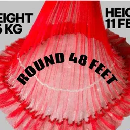 baidya fishnets 10 MM CAST NET HEIGHT 11 FEET WEIGHT 3.6 KG ROUND 48 FEET Fishing Net-picture-44