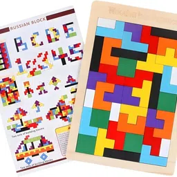 ntz Wooden Brain Teaser Jigsaw Puzzle Russian Building Block Montessori image 4