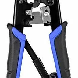 jihaan Dual Modular Network Wire Cable Cutting Stripping Crimping Cutter Tool RJ45 RJ12 RJ11 8P 6P 4P CAT5 CAT5e CAT6 CAT6A All in One Blue & Black Manual Crimper-picture-19