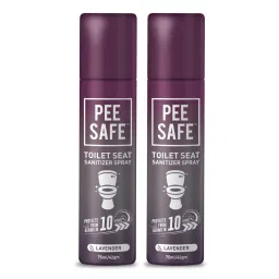 Pee Safe Toilet Seat Sanitizer Spray (75ml - Pack Of 2) - Lavender | Reduces The Risk Of UTI & Other Infections | Kills 99.9% Germs & Travel Friendly | Anti Odour, Deodorizer-image-77
