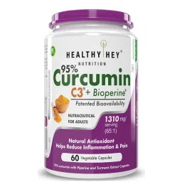 healthyhey nutrition Healthyhey Curcumin With Piperine (Bioperine) 1310Mg, Organic Turmeric, Vegetable 60 Caps image 1