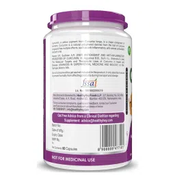 healthyhey nutrition Healthyhey Curcumin With Piperine (Bioperine) 1310Mg, Organic Turmeric, Vegetable 60 Caps image 3
