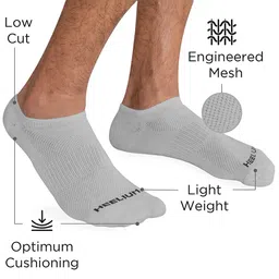 Heelium Men Pack of 3 Odour-Free Breathable Anti-Bacterial Bamboo Ankle Length Socks image 4