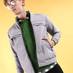 The Indian Garage Co Mock Collar Long Sleeves Bomber Jacket image 5
