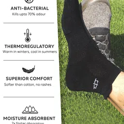 Heelium Men Pack of 3 Super Soft Odour-Free Breathable Ankle Sport Socks image 2