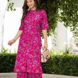 doongari wala Women Cotton Rayon Kurta Palazzo Set-picture-26