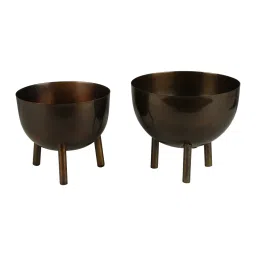 suhaavi Metal Brown Planter Set Of 2 image 4