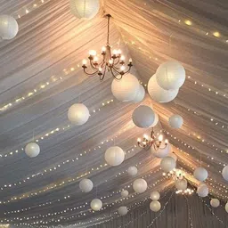 shuang you White Paper Hanging Lantern Pack of 10 L (12 inch) 37 White Paper Hanging Lantern-picture-40