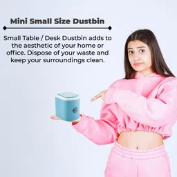 nabhya Mini Waste Bin Dustbin for Car Office Desk and Home Use Size -(15cm,15cm,10cm) Plastic Dustbin image 2