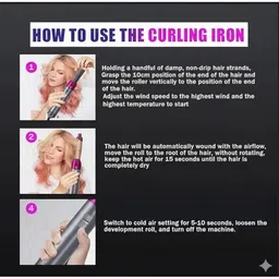 GLOWMART 3 Heat Levels Hot Air Brush 5 in 1 Hair Styling Tool-Plump Blow Drying Brush Hair Dryer image 4