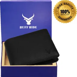 buffhide Men Casual, Ethnic, Evening/Party, Travel Black Genuine Leather RFID Wallet-picture-23