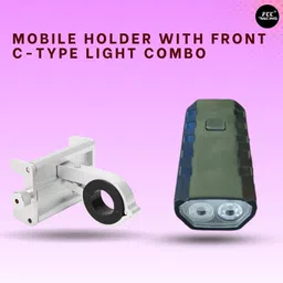fcc racing Bicycle Mobile Holder - Aluminium Alloy and Front C-Type Light Comb Bicycle Phone Holder image 2