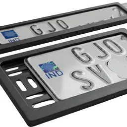bikebuddy Universal Number Plate Frame for All Bikes (Front & Rear Set) Bike Number Plate image 1