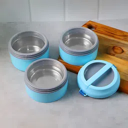 shopti 3 Layer Insulated Lunch Box 3 Containers Lunch Box image 4