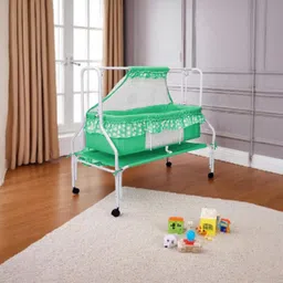 kiddery Ares Baby Cradle Swing & Mosquito Net Newborn Crib Comfortable Bed for Babies image 4