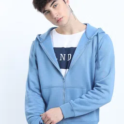 highlander Men Full Sleeve Solid Hooded Sweatshirt image 3