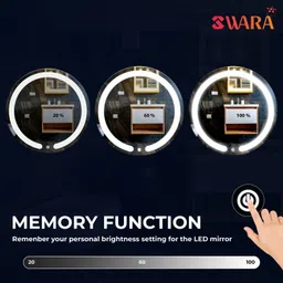 flipkart perfect homes Round Led Wall Mirror Decorative Interior Decor Mirror for Bathroom Bathroom Mirror image 5