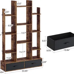 tanwar handicraft Solid Wood Semi-Open Book Shelf image 4