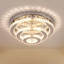 honeywolf 3LayerRound Warmwhite Crystal Chandelier for Living Room Chandelier Ceiling Lamp-picture-34